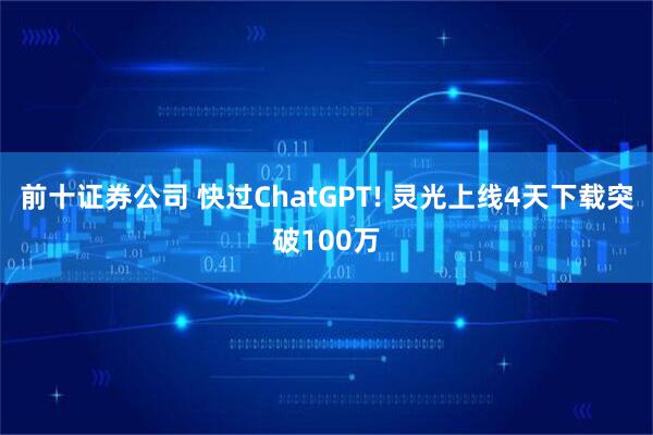 前十证券公司 快过ChatGPT! 灵光上线4天下载突破100万
